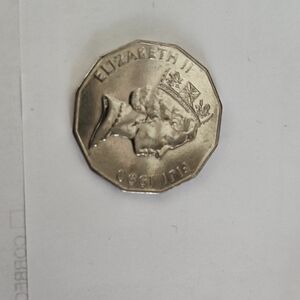 1990 British 50 Pence Coin Featuring Queen Elizabeth II - Silver Tone